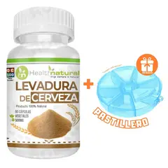 HEALTHNATURAL - LEVADURA DE CERVEZA 500MG + REGALO PASTILLERO