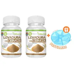HEALTHNATURAL - PACK 2 LEVADURA DE CERVEZA 1000MG + REGALO PASTILLERO