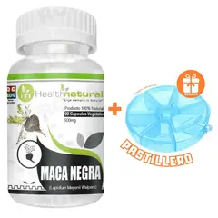 HEALTHNATURAL - MACA NEGRA 500MG + REGALO PASTILLERO