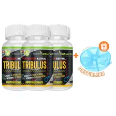HEALTHNATURAL - PACK 3 TRIBULUS TERRESTRE 1500MG + REGALO PASTILLERO