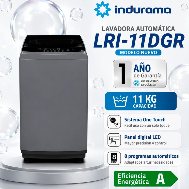 Lavadora Automática 11 Kg LRI-11DGR - Gris Oscuro