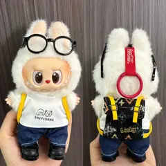 POP MART - Ropa Labubu Polo Cat Dog Short Jean mochila Negra Lucky