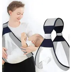 GENERICO - Nuevo Morral Canguro Fular Portabebe Multifuncion gris