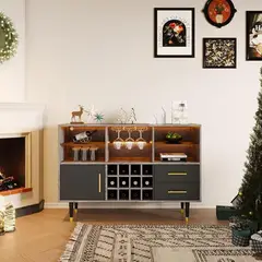TU MESITA - Mueble de Bar Elegante Moderno Áureo Color GalesNegro
