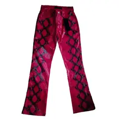 GENERICO - Pantalon Boot Cut Serpiente Rojo Mujer Talla 27