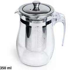 ICHIMATSU - Tetera de vidrio borosilicato con filtro y tapa de metal 350 ml-ichimatsu