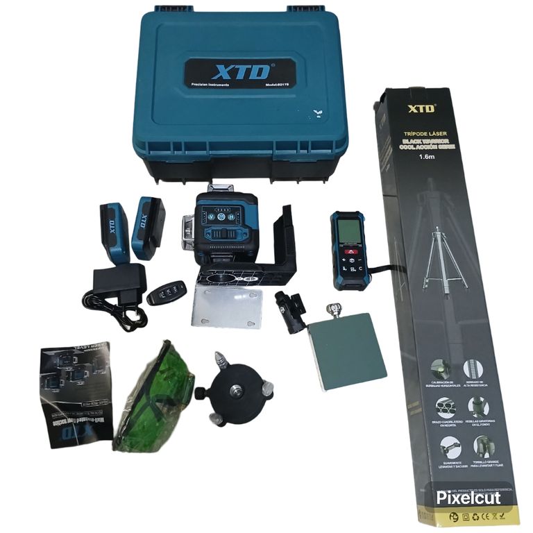 COMBO NIVEL LASER 16 LINEAS + WINCHA LASER Y TRIPODE