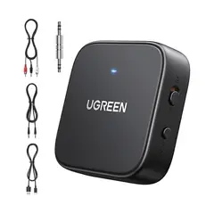 UGREEN - TRANSMISOR RECEPTOR BLUETOOTH 5.2 (35223) AUX JACK 3.5MM Y RCA