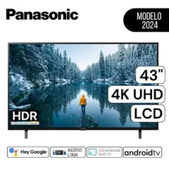 PANASONIC - Televisor Smart TV 43" Pulg. 4K UHD Android TC-43MX700P - Negro