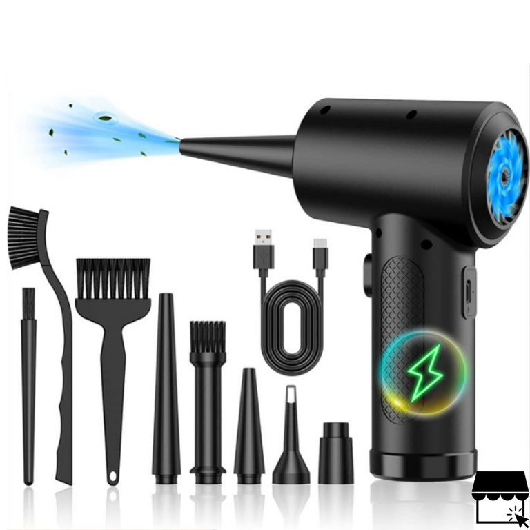 Pistola soplador de aire comprimido inalámbrico para PC, Laptop, Auto, Teclado, Parrillas y mas