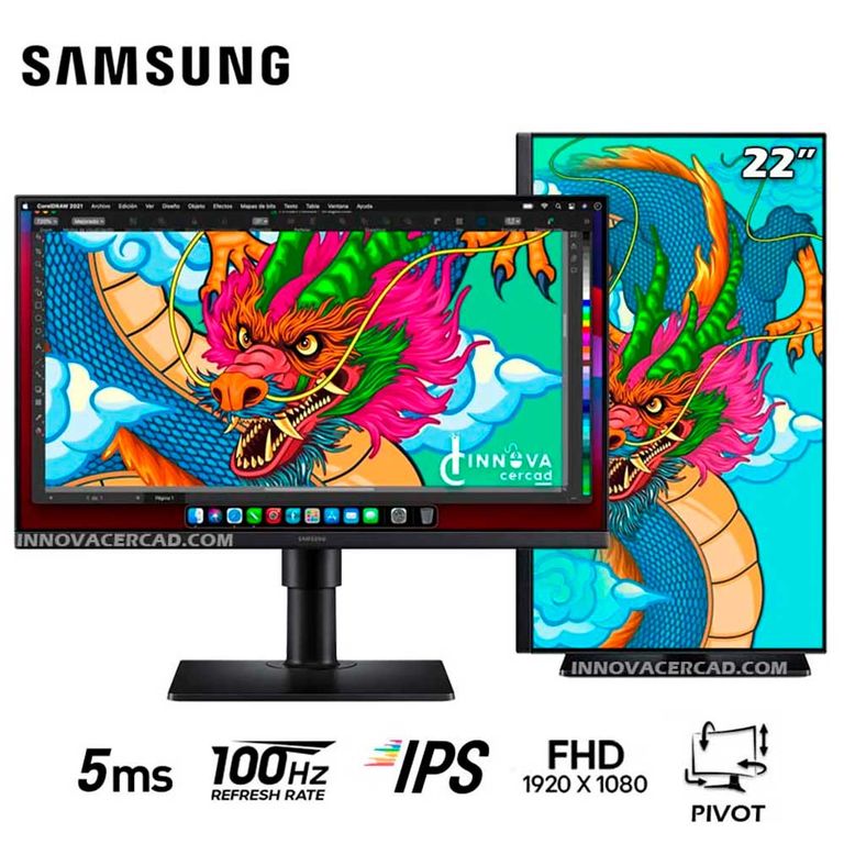 MONITOR LS22D400GALXPE Essential S4 22 IPS100Hz5ms Pivote