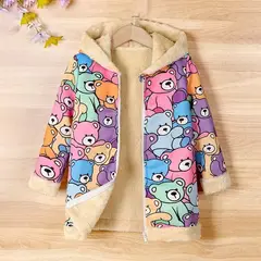 GENERICO - Abrigo con capucha para niña de 130 cm de altura