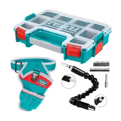 TOTAL TOOLS - ORGANIZADOR PP 12 APILABLE+ PORTA TALADRO TOTAL +EXTENSOR