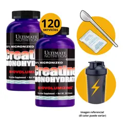 ULTIMATE NUTRITION - CREATINAS DE 300gr 2und - CREATINAS MONOHIDRATADAS CON SHAKER