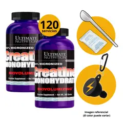 ULTIMATE NUTRITION - CREATINAS DE 300gr 2und - CREATINAS MONOHIDRATADAS CON PORTASUPLEMENTOS