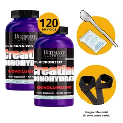 ULTIMATE NUTRITION - CREATINAS DE 300gr 2und - CREATINAS MONOHIDRATADAS CON STRAPS