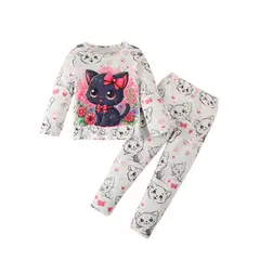 GENERICO - Pijama de dos piezas niña 130 cm de altura