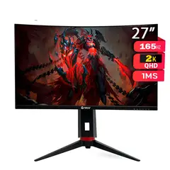 TEROS - Monitor Curvo TE-2767G, 27″ QHD VA, 180 Hz Pivot