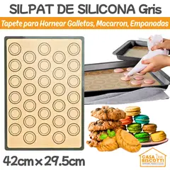 GENERICO - Lamina Silicona para Macarons 42x30cm - Silpat Silpack para Hornear