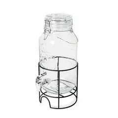 ICHIMATSU - Dispensador De Vidrio 3.8 L T/ Hermet. Con Rack Base.