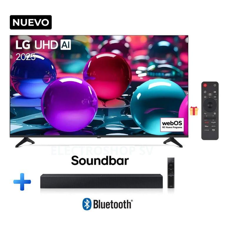 Televisor 50 Uhd 4K THINQ Ai 50Ua7300Psb Smart Tv 2025 + Soundbar