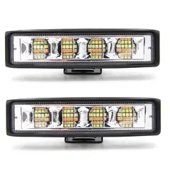 GENERICO - 2 Pcs Faro LED 24 LED 8W 5 Funciones Dual Voltaje 8-100V