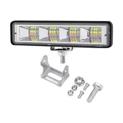 GENERICO - 1 Pcs Faro LED 24 LED 8W 5 Funciones Dual Voltaje 8-100V