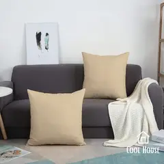 GENERICO - Set de cojines Cool House Olimpia 100% algodón BEIGE 45x45