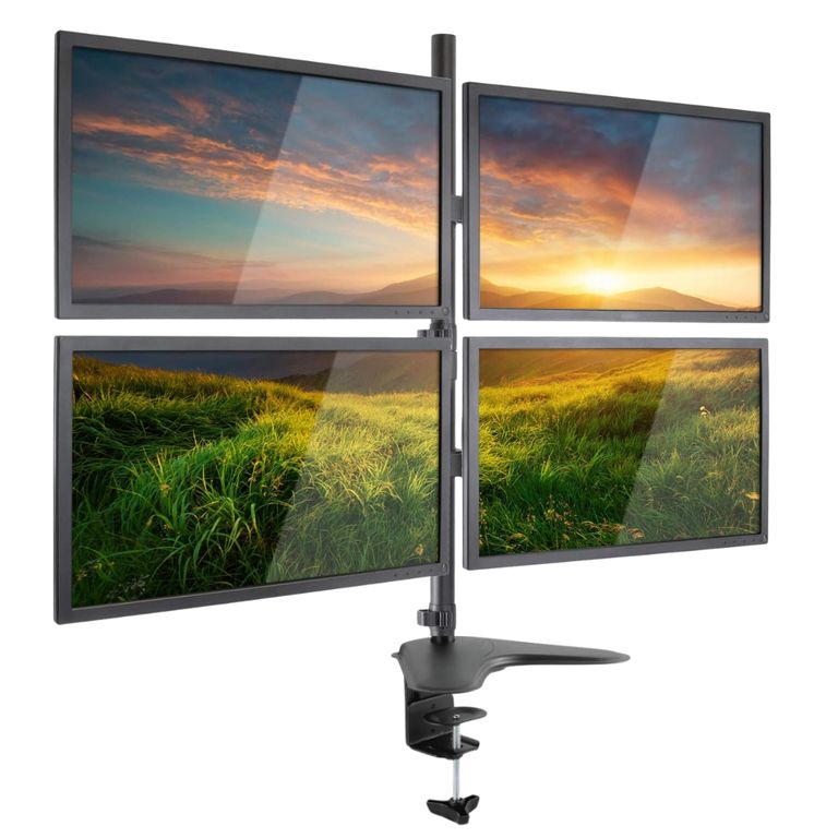 Rack Brazo Soporte Monitor Escritorio Base 4 Monitores