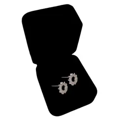 GENERICO - Arete Sol Regalo Novia Mamá Plata Enchapado Oro Rosa 18k