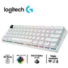 LOGITECH - TECLADO PRO X 60 LIGHTSPEED BT ÓPTICO 65 HRS/RGB WHITE
