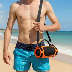GENERICO - FUNDA PROTECTORA DE SILICONA PARA JBL CHARGE 6 - HOLDER - NARANJA