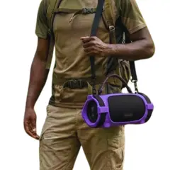 GENERICO - FUNDA CASE PROTECTOR SILICONA + CORREA PARA JBL CHARGE 6 COLOR MORADO