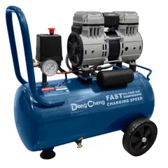 DONGCHENG - Compresora Silenciosa sin Aceite Industrial DQE1200/30L 30 Litros 1200W