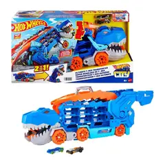HOT WHEELS - Pista Remolque T-Rex Con Lanzador