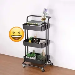 GENERICO - CARRITO ORGANIZADOR DE 3 NIVELES CON ASA