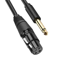 UGREEN - Cable de Audio Micrófono XLR Hembra 6.35mm Macho 5m AV131 20721