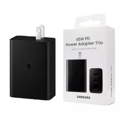 SAMSUNG - CARGADOR TRIO 65W COLOR NEGRO