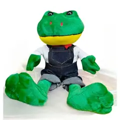 GENERICO - Peluche Rana Rhenne Lara Campos Mide 45 cms Con caja