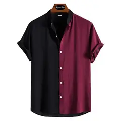 BENJAMIN RIVERO - Camisa seda hombre cuello mao slim