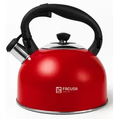 FACUSA - Tetera de 3 litros Rojo con Silbador - 100% Garantia