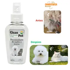 GENERICO - CLEAN PET DESENREDANTE DE NUDOS Y MOTAS X 250mL
