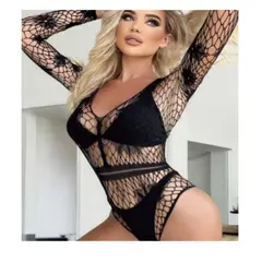 GENERICO - Body Manga Larga con Diseño Bordado