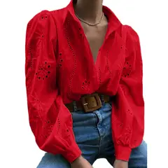 GIOIO - Chaqueta Holgada Calado Manga Globo Urbano Premium​