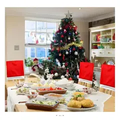 GENERICO - Fundas de Sillas Navideños 6 UN. De Calidad A1