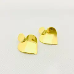 GENERICO - Aretes corazón Plano Acero