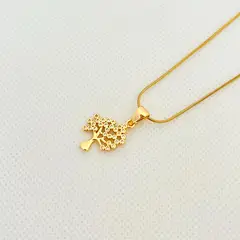 GENERICO - Collar de Acero Árbol de la Vida 43 cm