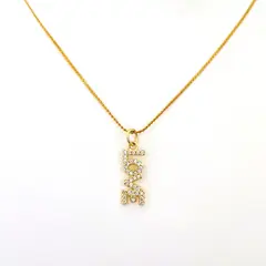 GENERICO - Collar de Acero Love Cristales 43 cm