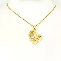 GENERICO - Collar acero dije corazón mom