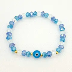 GENERICO - Pulsera Muranos y Acero - Nazar